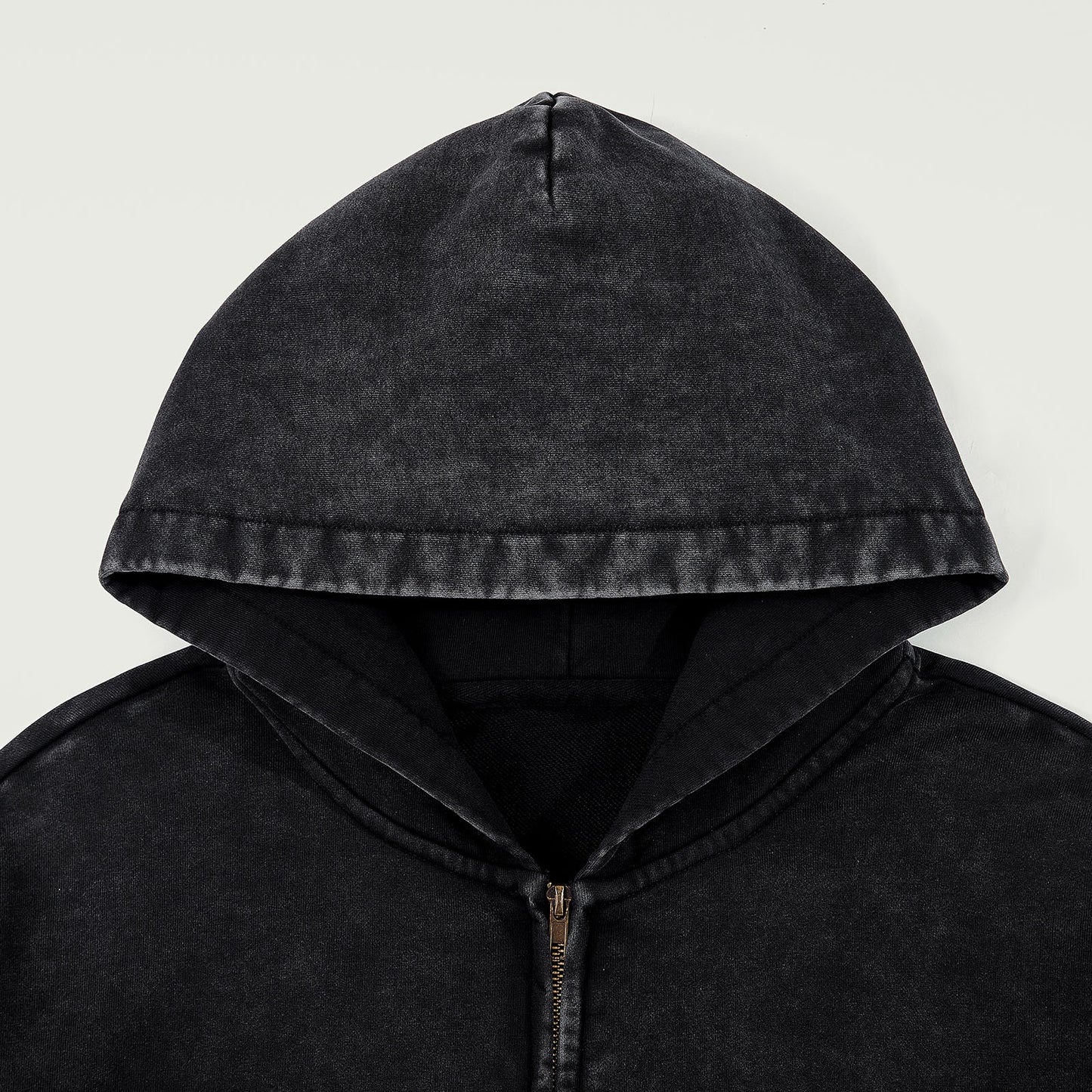 Snow Wash Full-zip Hoodie