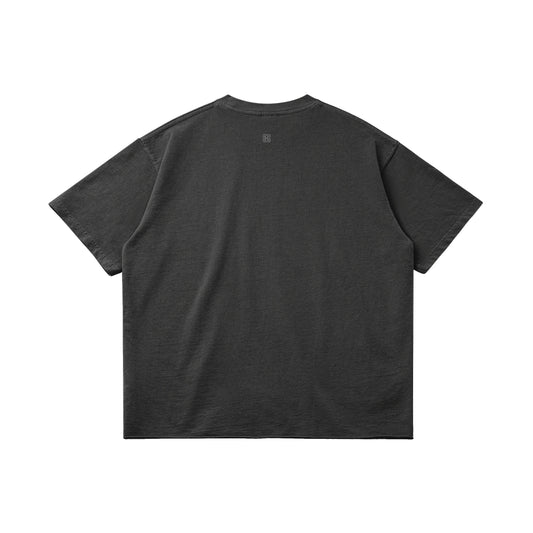 Oversized Faded Raw Hem Tee 260GSM