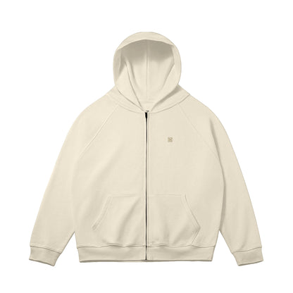 Relaxed Fit Zip Hoodie