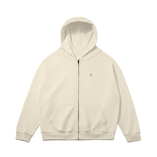 Relaxed Fit Zip Hoodie