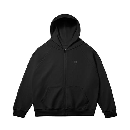 Relaxed Fit Zip Hoodie