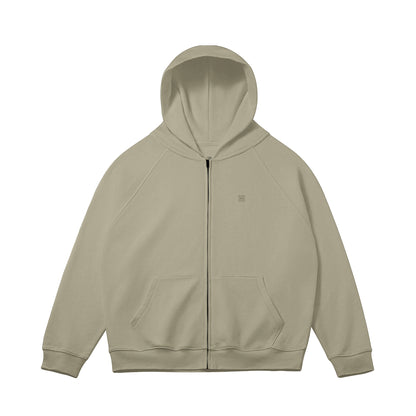 Relaxed Fit Zip Hoodie