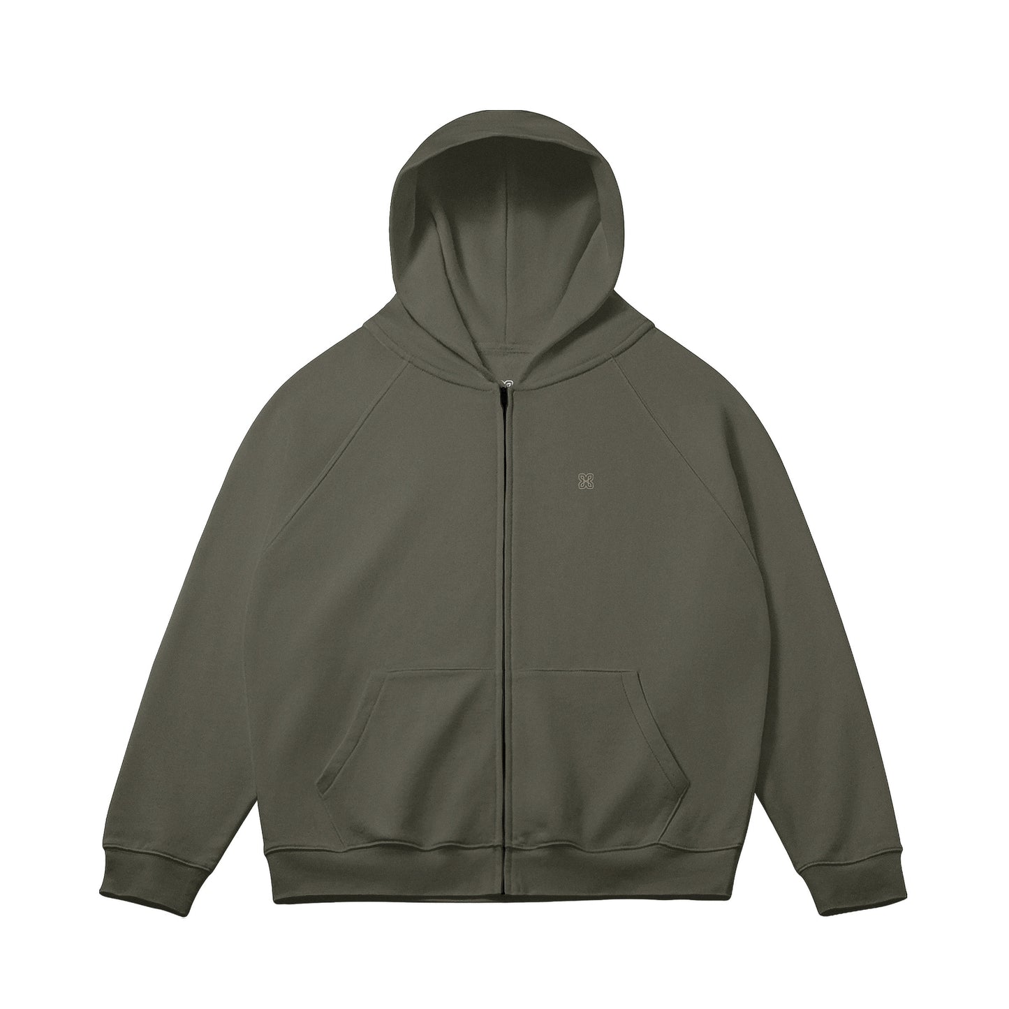 Relaxed Fit Zip Hoodie