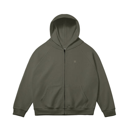 Relaxed Fit Zip Hoodie