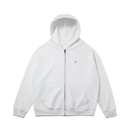 Relaxed Fit Zip Hoodie