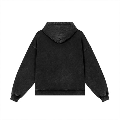 Snow Wash Full-zip Hoodie