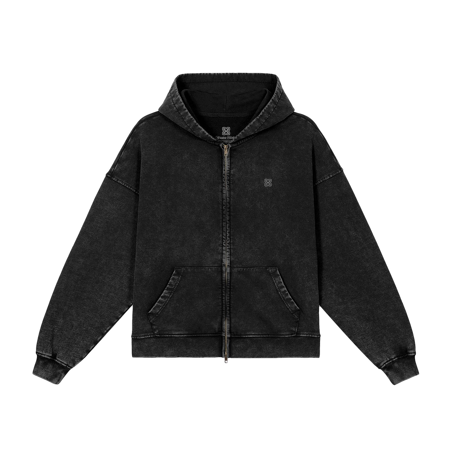 Snow Wash Full-zip Hoodie