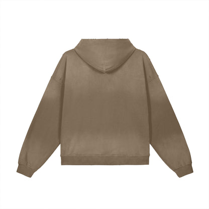Heavyweight Sun Faded Distressed Hoodie
