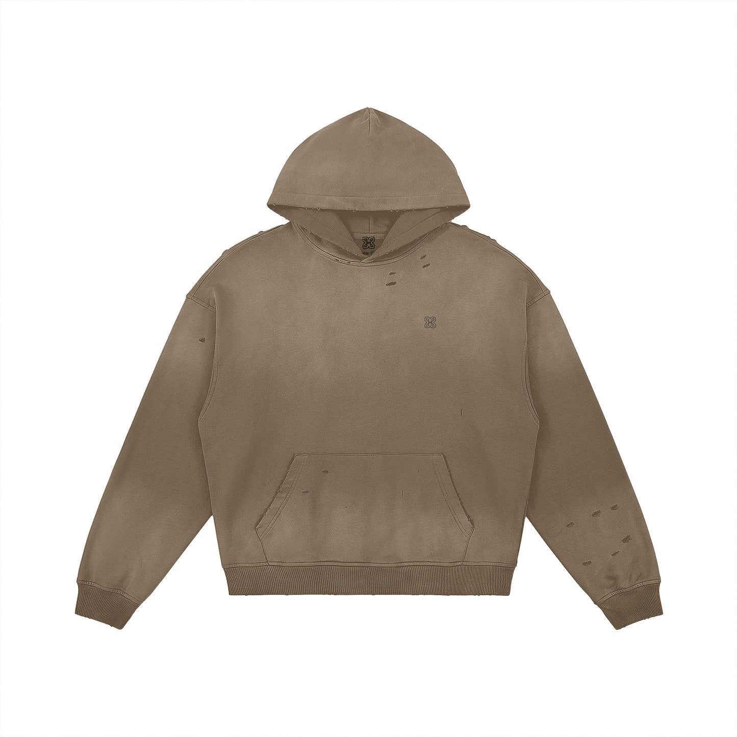 Heavyweight Sun Faded Distressed Hoodie