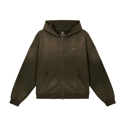 Heavyweight Sun Faded Zip Hoodie