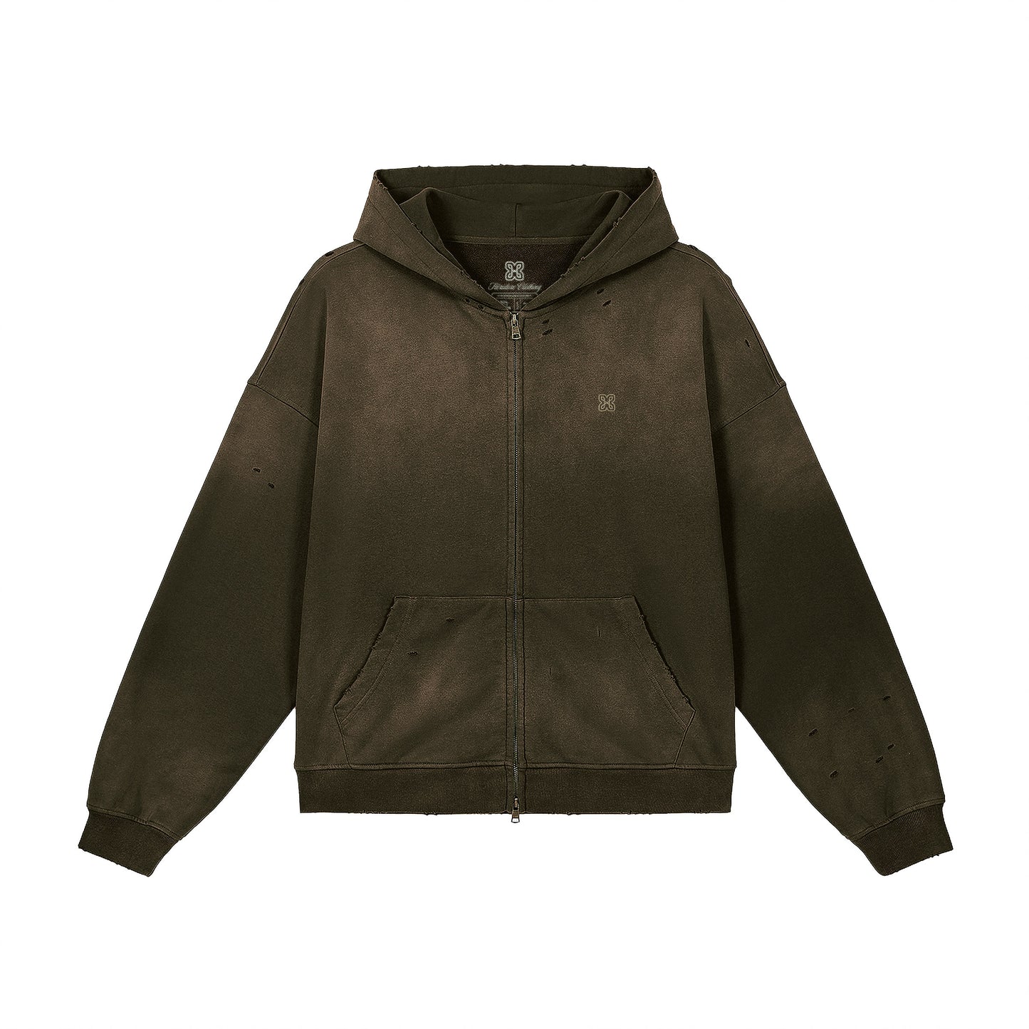 Heavyweight Sun Faded Zip Hoodie