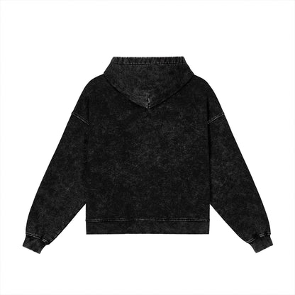 Vintage Snow Wash Full-zip Hoodie