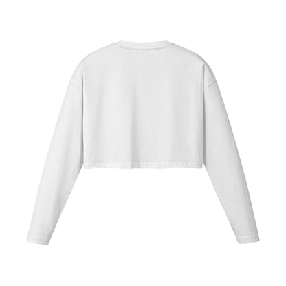 Raw Hem Long Sleeve Crop