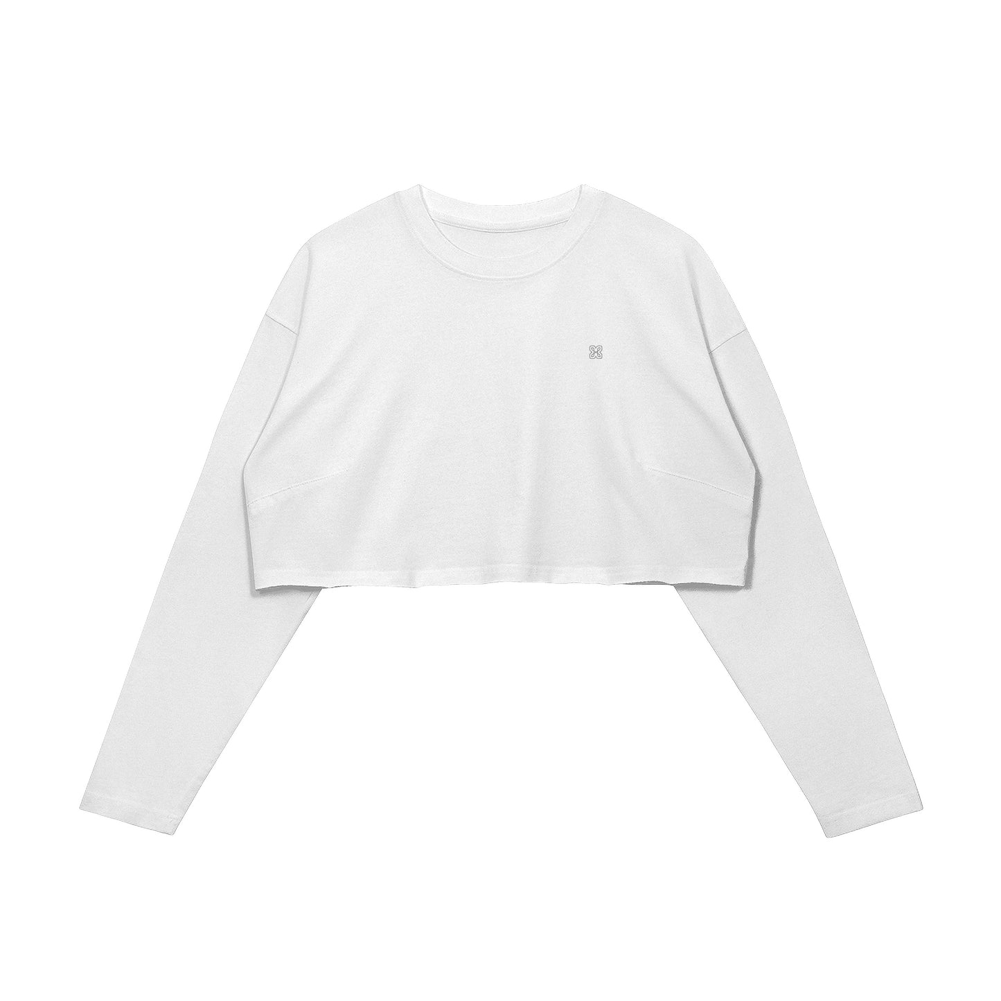 Raw Hem Long Sleeve Crop