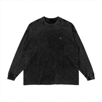 Raw Hem Faded Long Sleeve