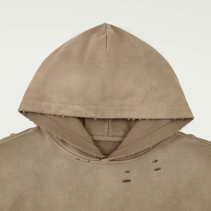 Heavyweight Sun Faded Distressed Hoodie