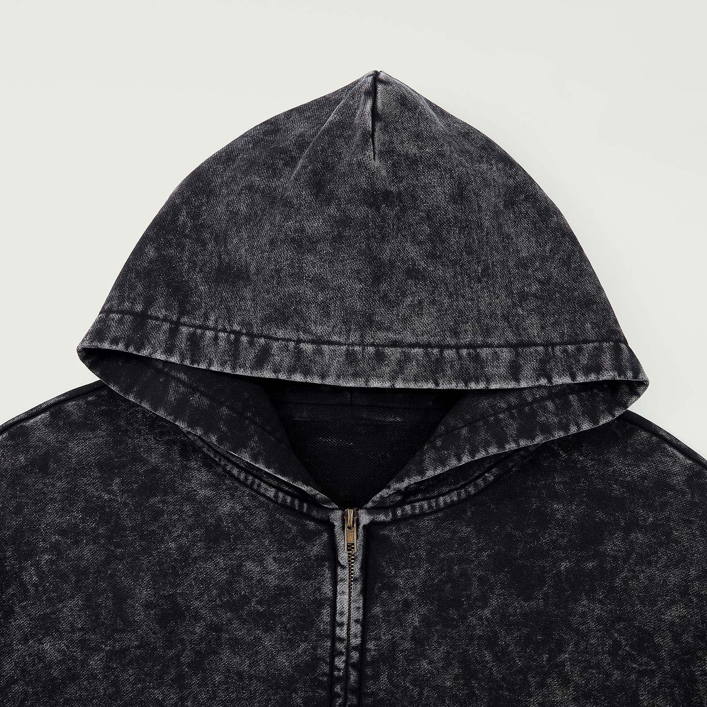 Vintage Snow Wash Full-zip Hoodie