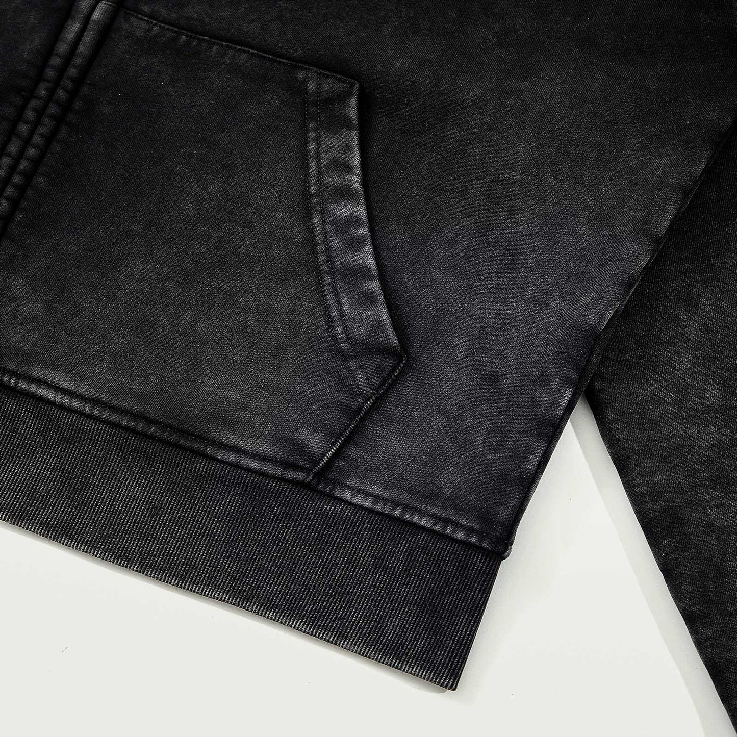 Snow Wash Full-zip Hoodie