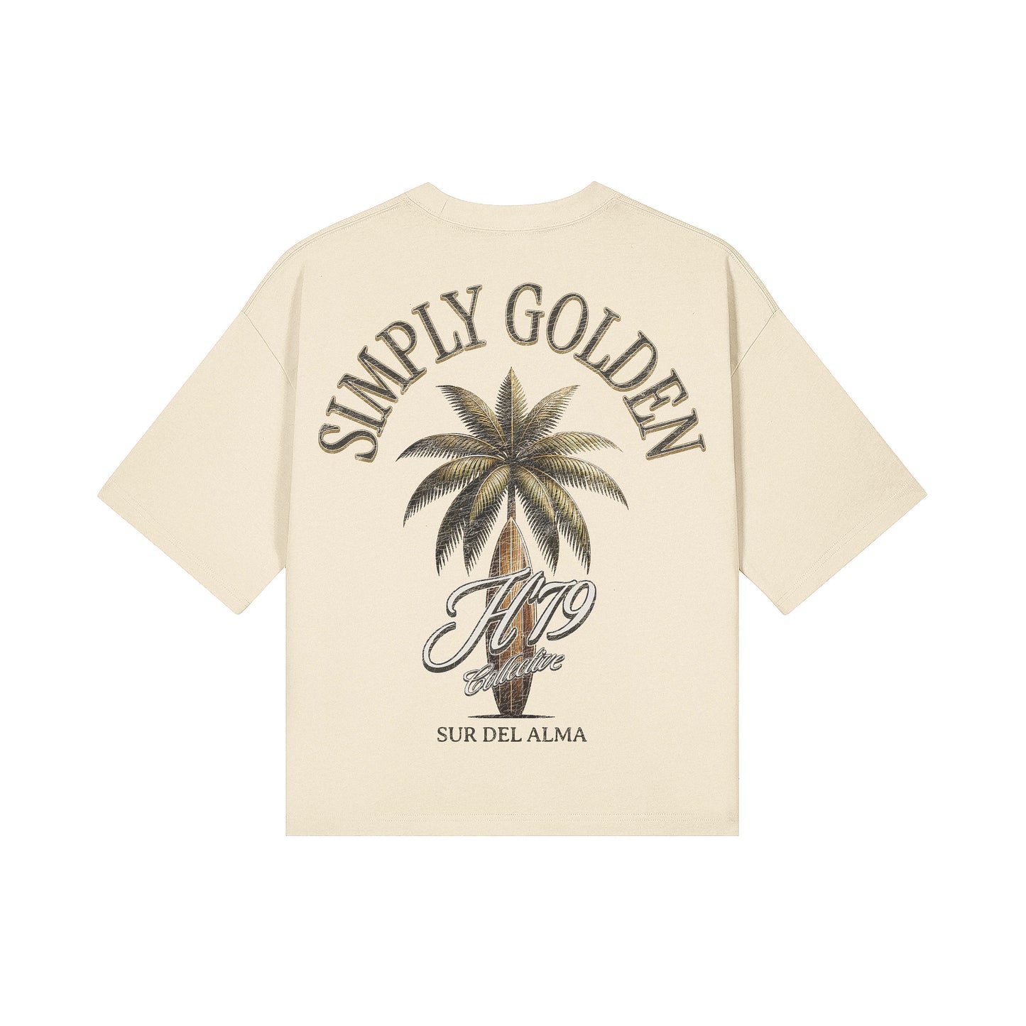 Simply Golden Cropped Boxy Tee